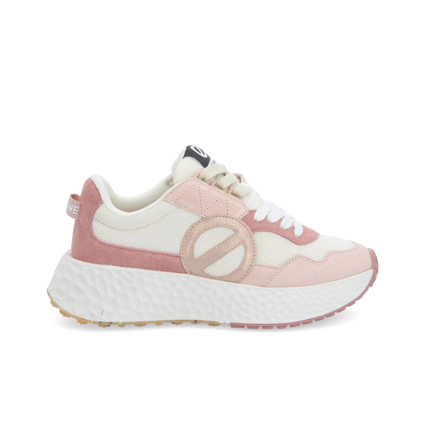 CARTER JOGGER W - SUEDE/KNIT/SUED - BLANC CASSE/ROSE